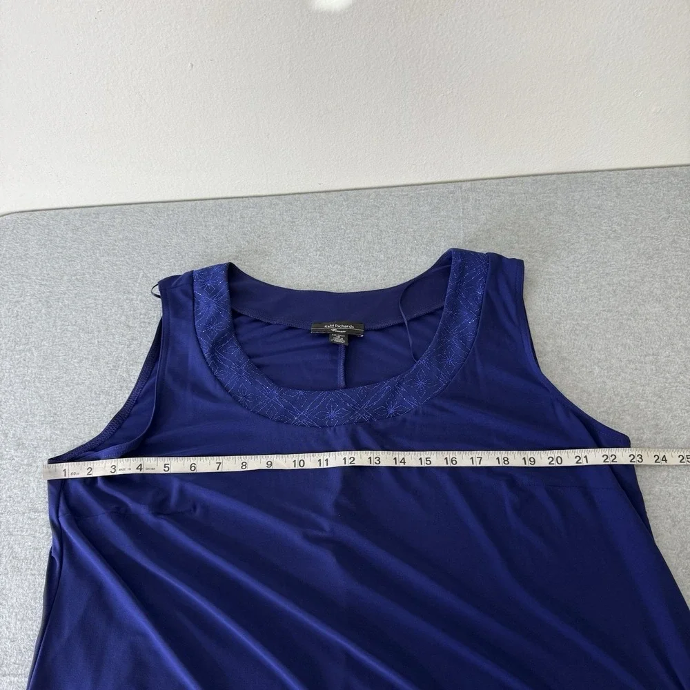New‎ R And M Richard's Royal Blue Sheer 3/4 Sleeve Jacket And Dress Womens 1X
